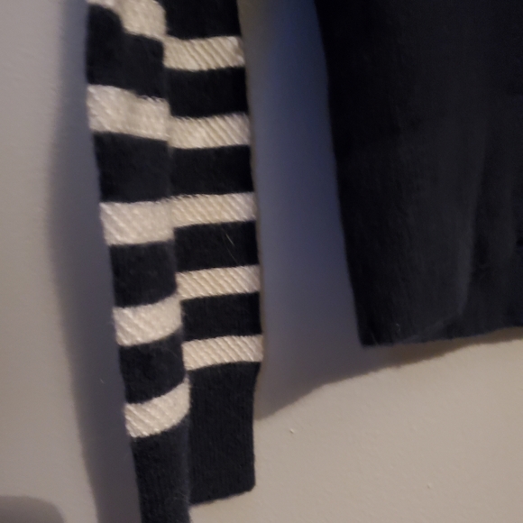 Navy/White Sequin Striped GAP Cardigan - Size S - Picture 9 of 11